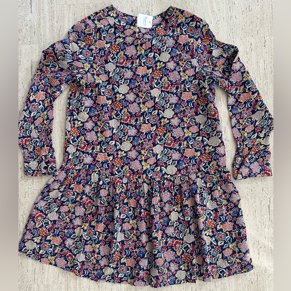 NWT Bonpoint Floral Print Gathered Dress - Size 10 - Picture 6 of 16